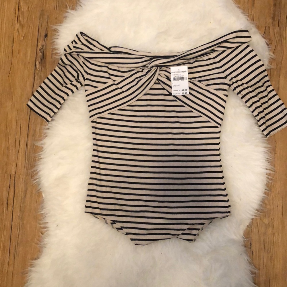 Soliate Striped Bodysuit